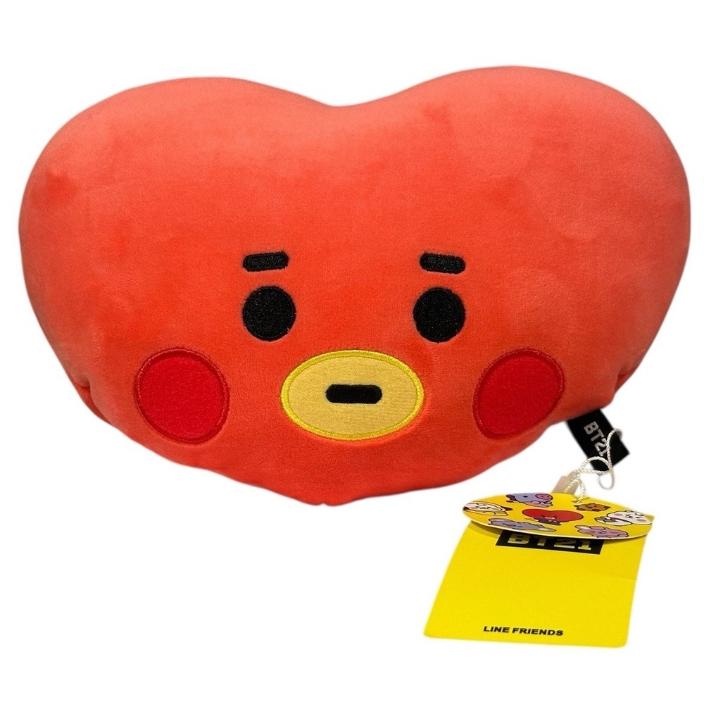BTS BT21 TATA Heart‎ Soft Baby Flat Face Cushion Plush Pillow Plushie New